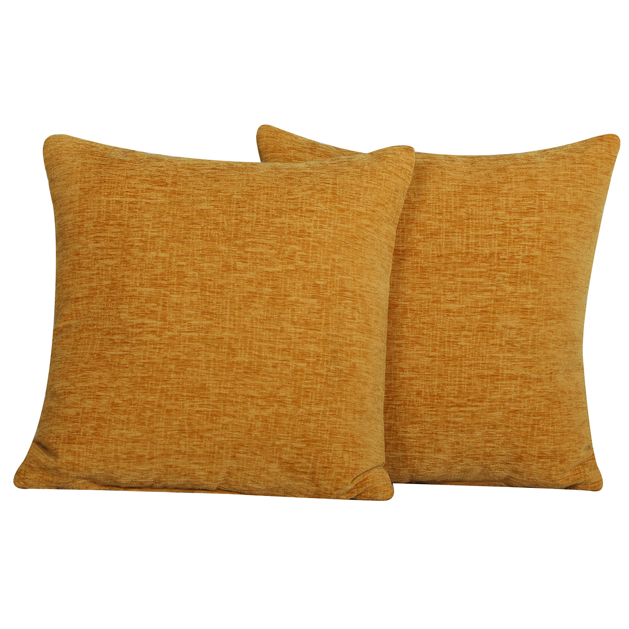 Mainstays Chenille Yellow Pillow 18''x18'', 2 Pack - image 1 of 5
