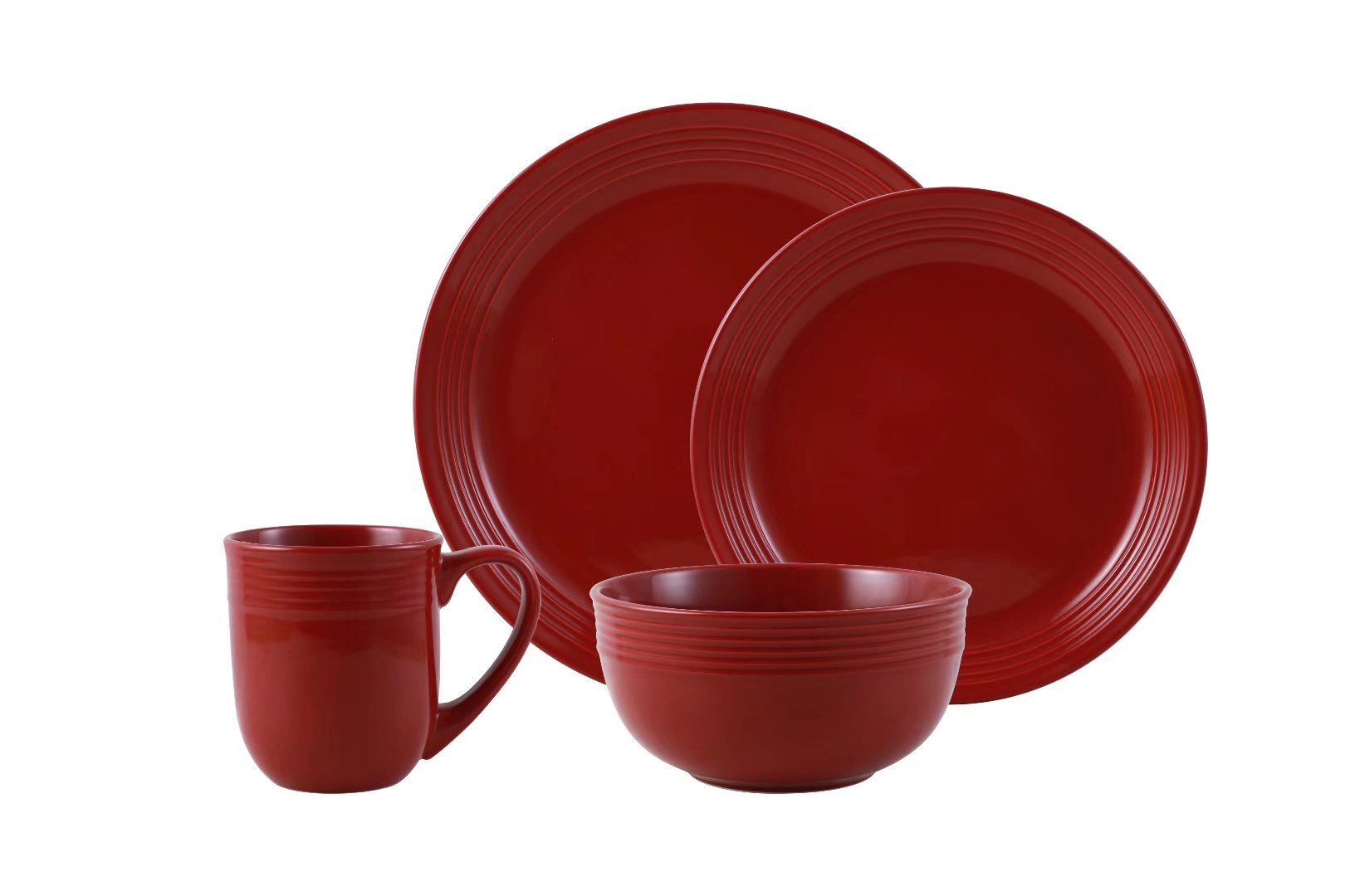 Mainstays Chiara Red Stoneware Dinnerware Set, 16-Pieces - image 1 of 10