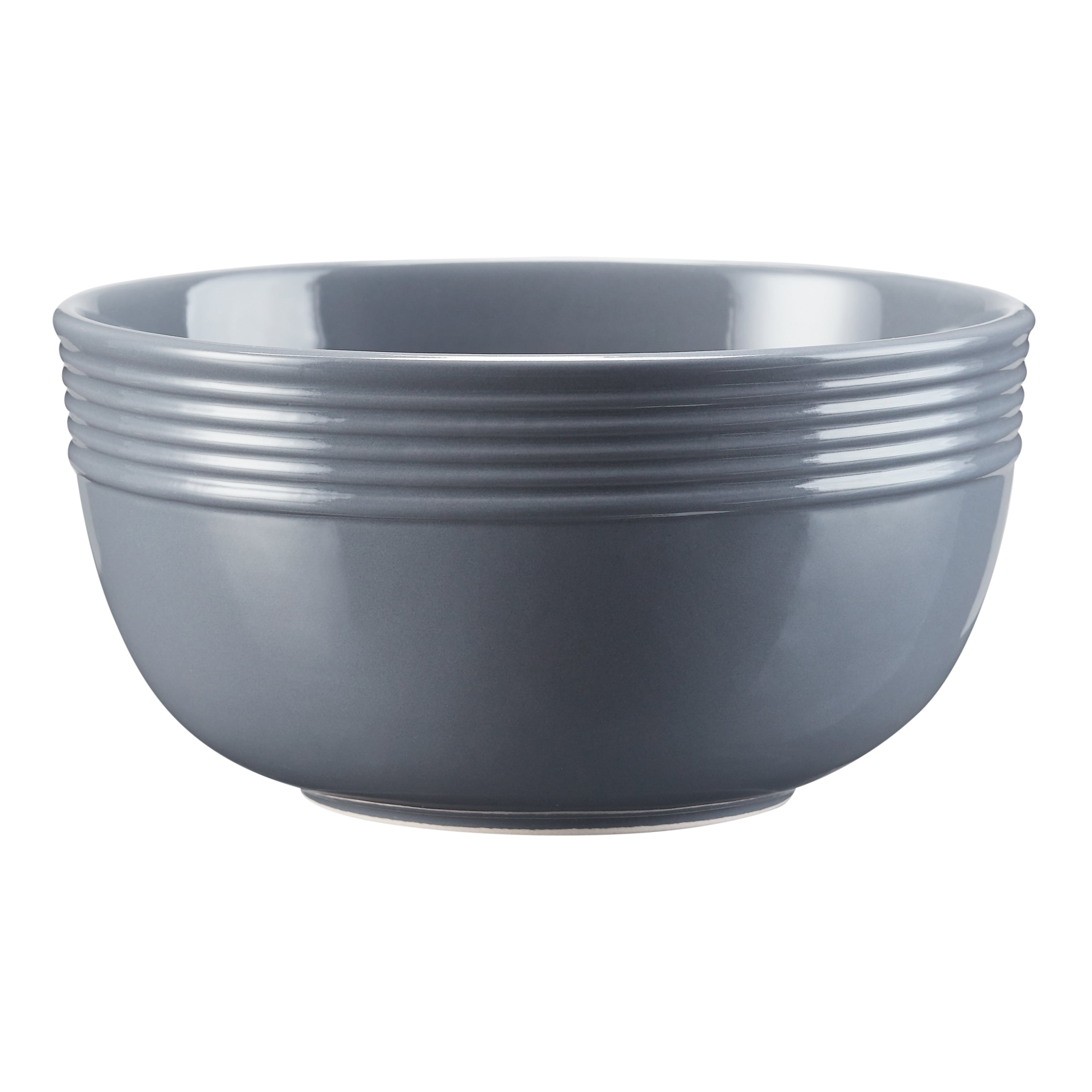 Mainstays Chiara Stoneware Round 6.25" Gray Bowl