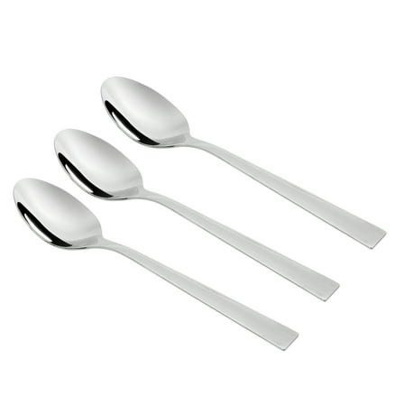 Mainstays Chiazza Stainless Steel Adult Dinner Spoon, Set of 3, Silver