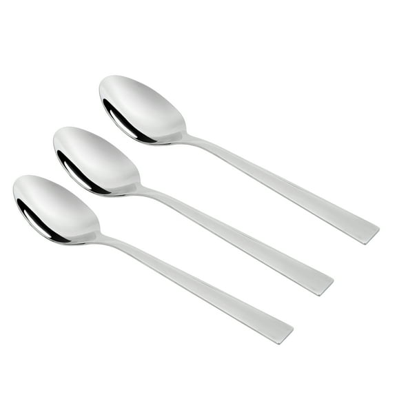 Mainstays Chiazza Stainless Steel Adult Dinner Spoon, Set of 3, Silver
