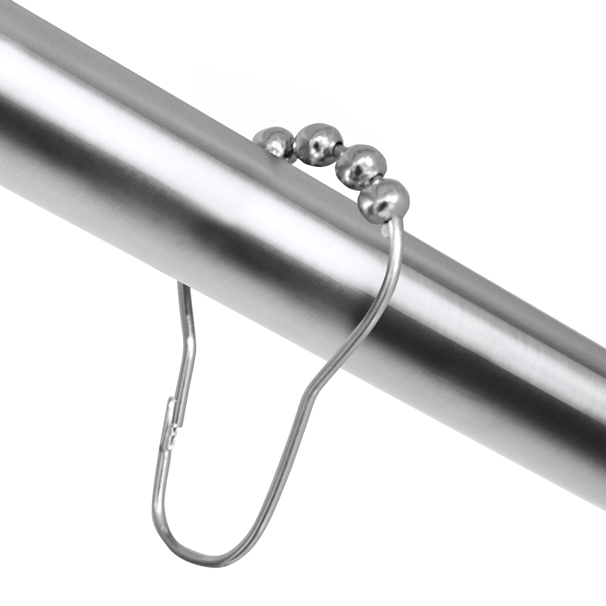 Mainstays Chrome Rollerball Shower Curtain Rings, 12pc
