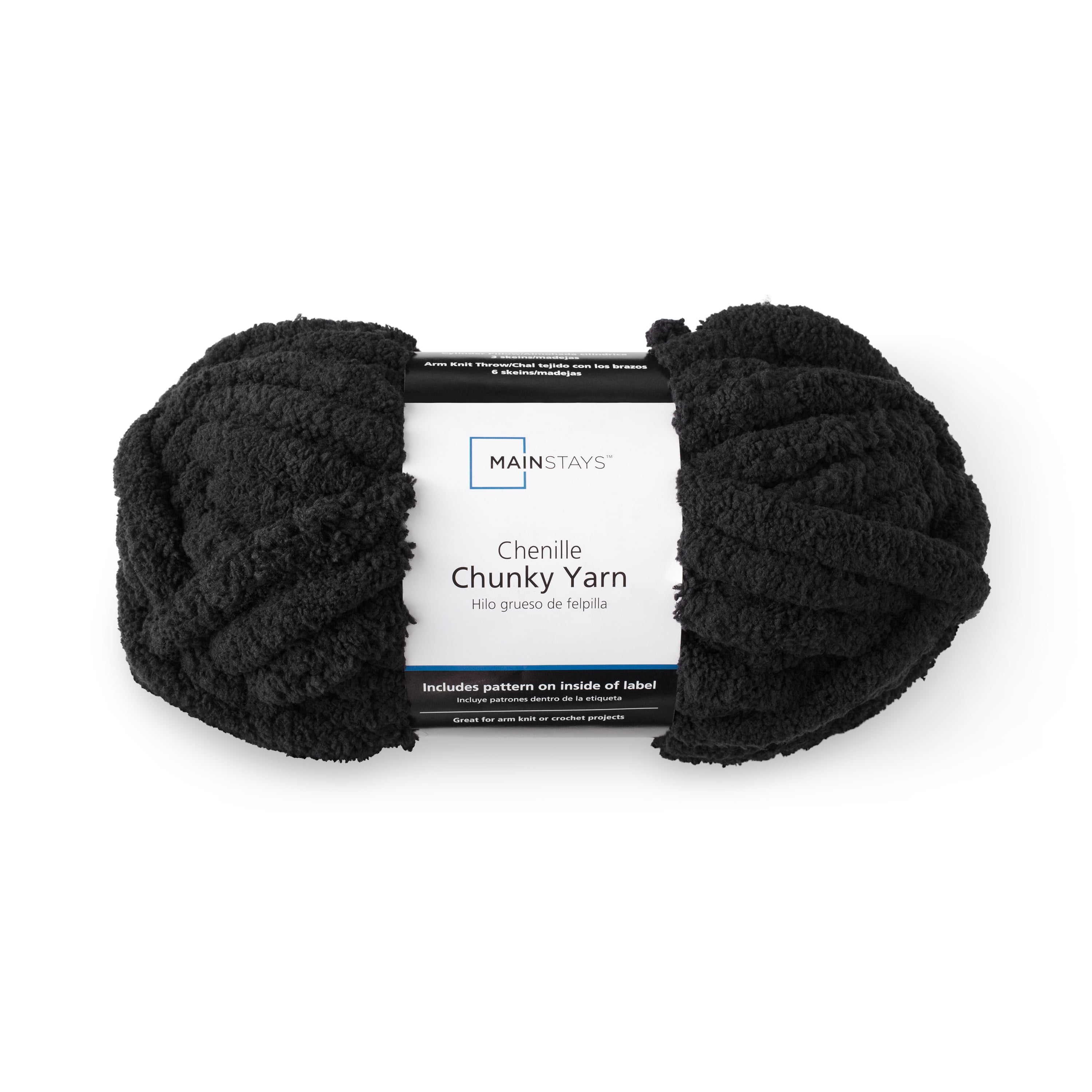 Chunky Blanket Yarn Chenille Finger Loop Yarn for Hand Knitting Blankets,  Set of 3, White&Grey&Blue