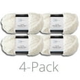 thumbnail image 1 of Mainstays Chunky Chenille Yarn, 31.7 yd,  Ivory, 100% Polyester, Super Bulky, Pack of 4, 1 of 6