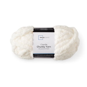 Mainstays Chunky Chenille Yarn, Ivory, Super Bulky