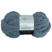 Mainstays Chunky Chenille Yarn, 31.7 yd, Light Blue, 100% Polyester, Super Bulky