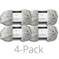 thumbnail image 1 of Mainstays Chunky Chenille Yarn, 31.7 yd, Soft Silver, 100% Polyester, Super Bulky, Pack of 4, 1 of 5