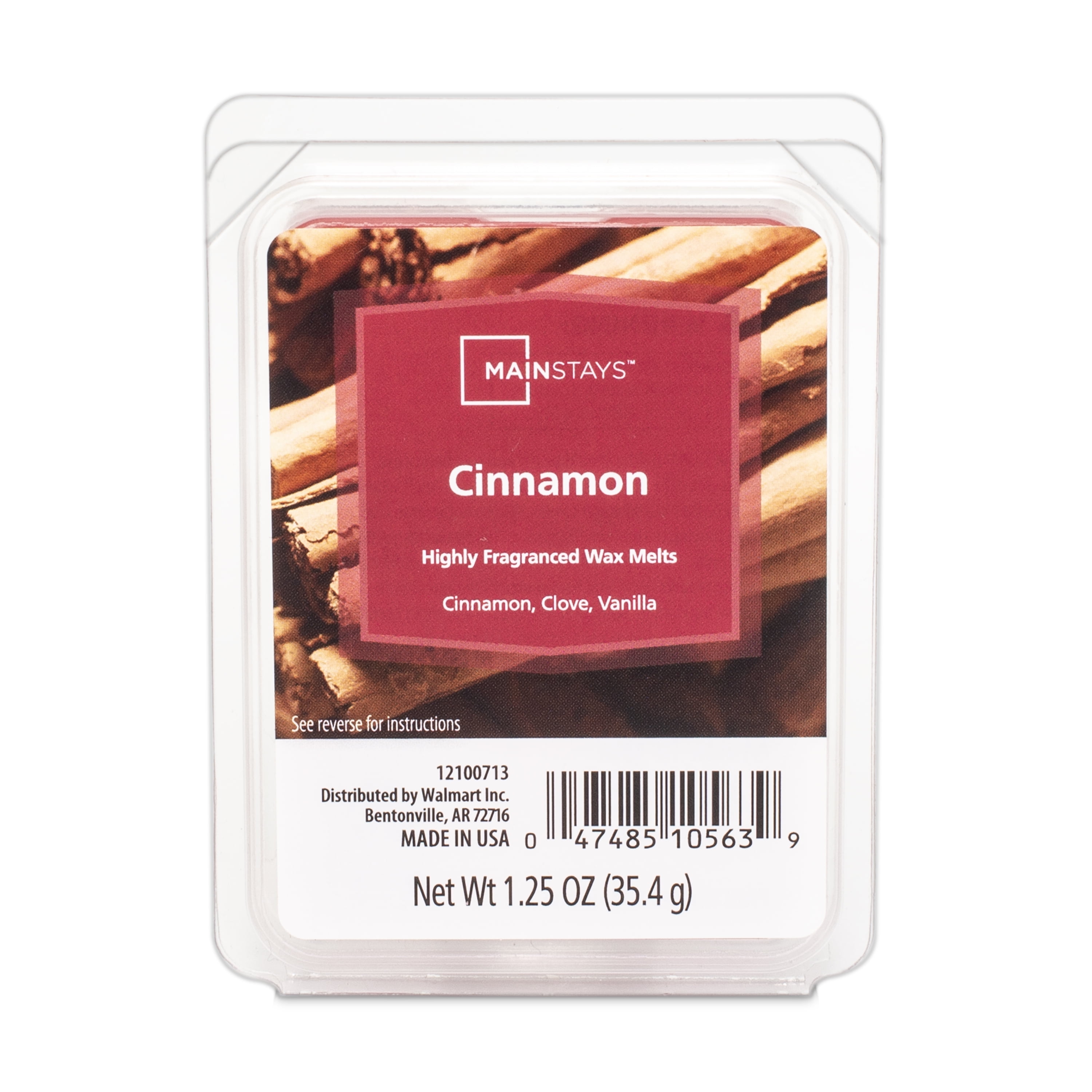 Mainstays Cinnamon Scented 6 Cube Wax Melt, 1.25 oz