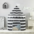 thumbnail image 1 of Mainstays Circular Kids Multiple Patterns Polyester Play Tent, White and Black, 1 of 3