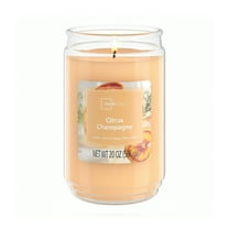 Mainstays 3-Wick Scented Glass Jar Candle, Citrus Champagne, 20oz.