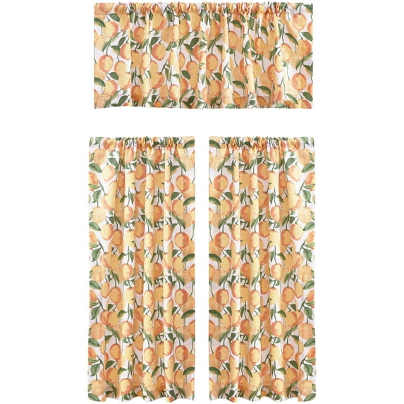 Mainstays Citrus Tier and Valance Set