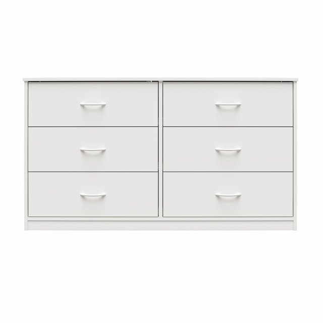 Mainstays Classic 6 Drawer Dresser, White