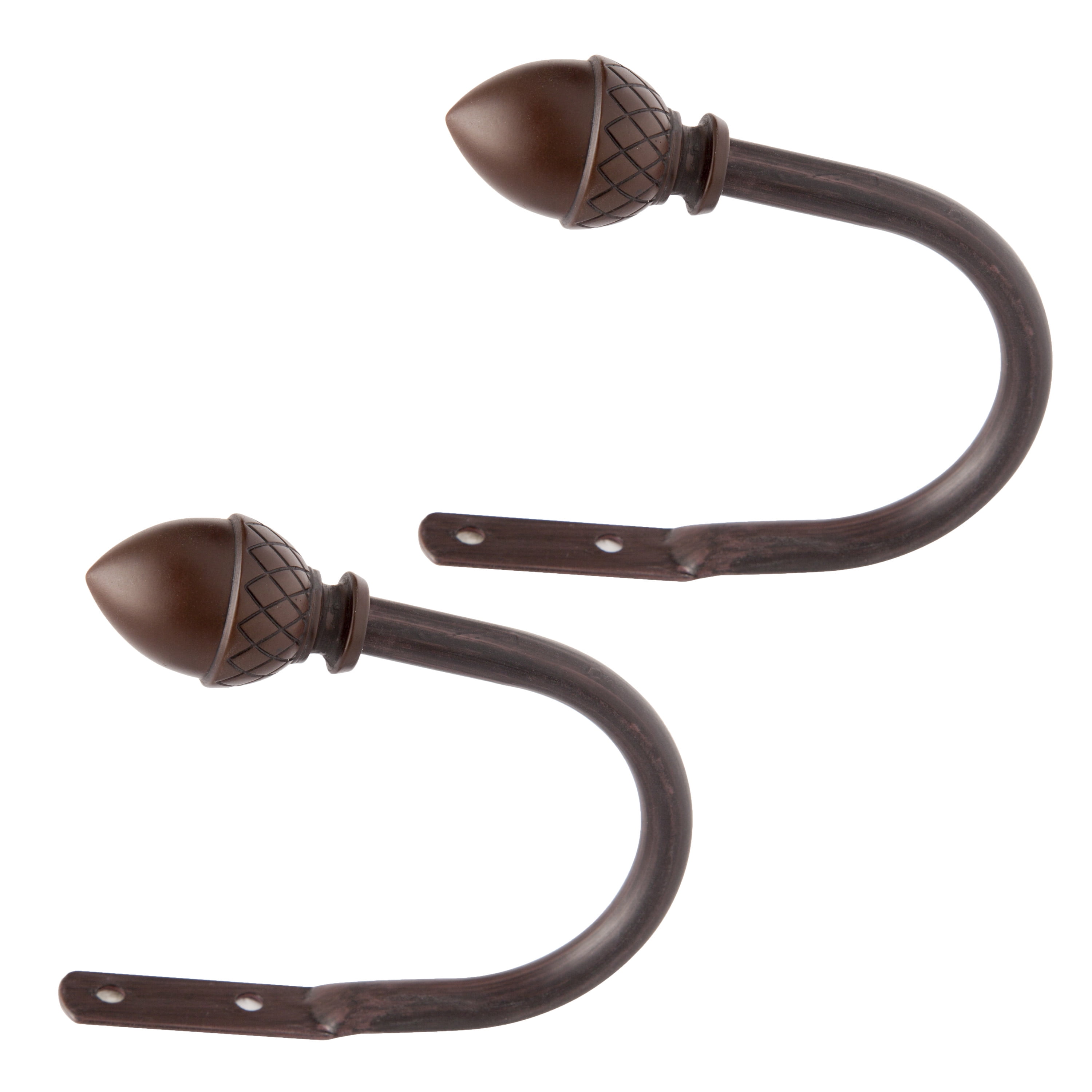 Mainstays Classic Acorn Decorative Holdbacks for Curtains and Drapes