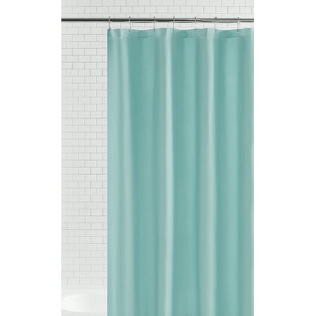 Mainstays Classic Mint Water-Repellent Embossed Microfiber Fabric Shower Liner, 70" x 72"