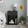 thumbnail image 1 of Mainstays Classic Nightstand with Drawer, Black Oak, 1 of 19