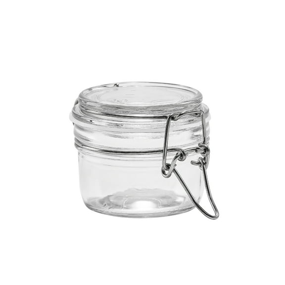 (2 pack) Mainstays Clear Glass Airtight with Lid Cereal Food Storage Jar