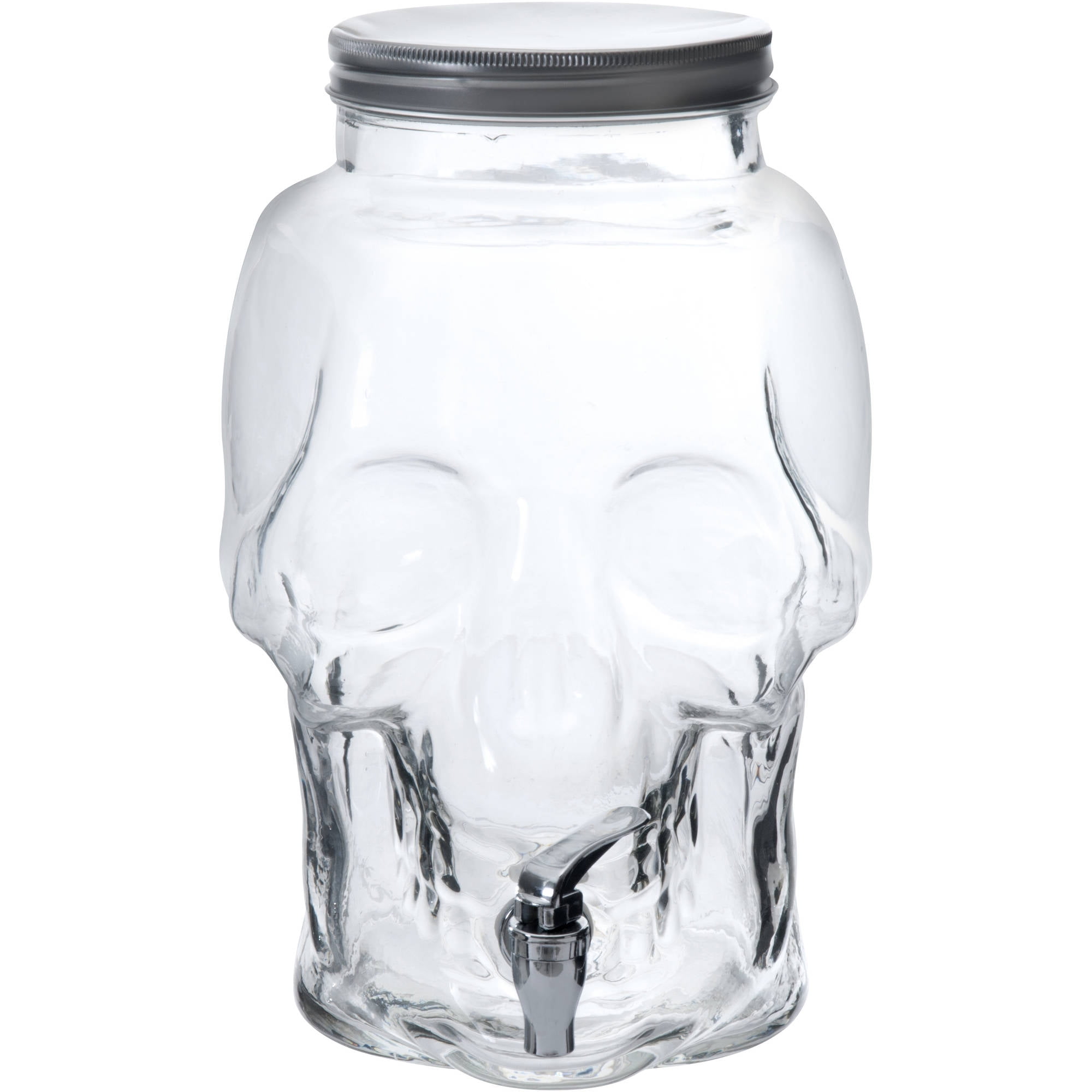 Mainstays Clear Glass Skull Beverage Dispenser