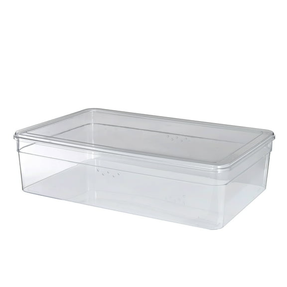 Mainstays Clear Plastic Glossy Boot Box with Lid for Adult