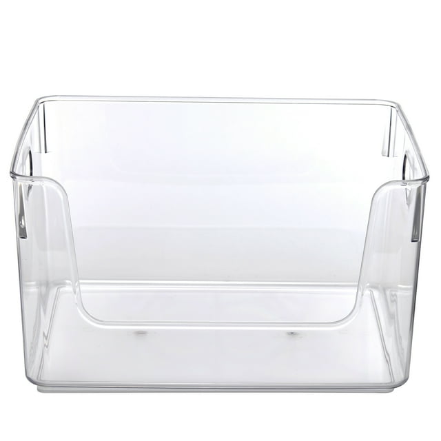Mainstays Clear Glossy Plastic Open Front Organizer Bin , Single Size