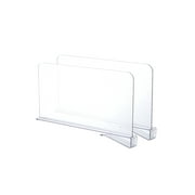 Mainstays Clear Plastic Closet Shelf Dividers, 2-Pack