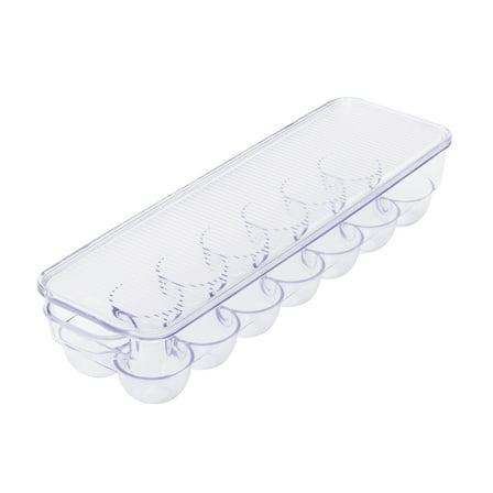 Mainstays Clear Plastic Egg Holder for Refrigerator (Holds 14 Eggs)