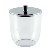 Mainstays Clear Plastic Jar with Removable Shiny Chrome Lid