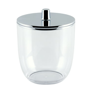 Mainstays Clear Plastic Jar with Removable Shiny Chrome Lid