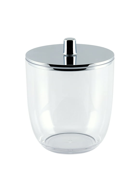 Mainstays Clear Plastic Jar with Removable Shiny Chrome Lid