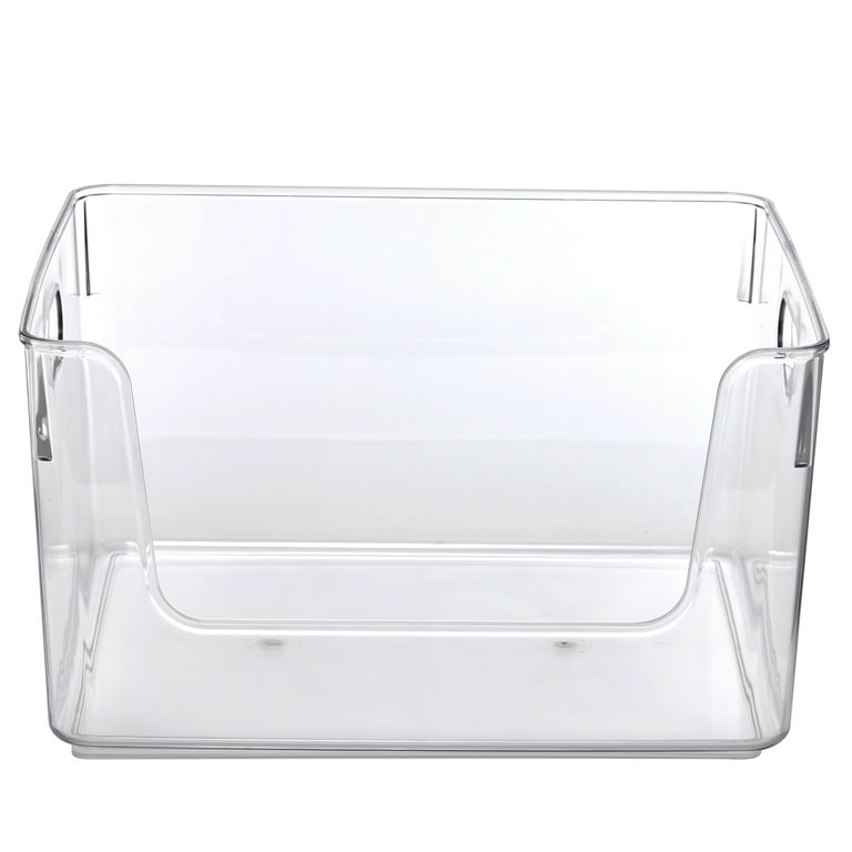 Mainstays Clear Plastic Open Front Organizer Bin , Single Size Organizer  Bin 