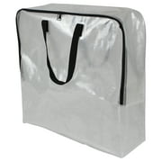 Mainstays Clear 24 Gallon Heavy Duty Slim Storage and Moving Bag with Zipper Closure and Dual Carry Handles