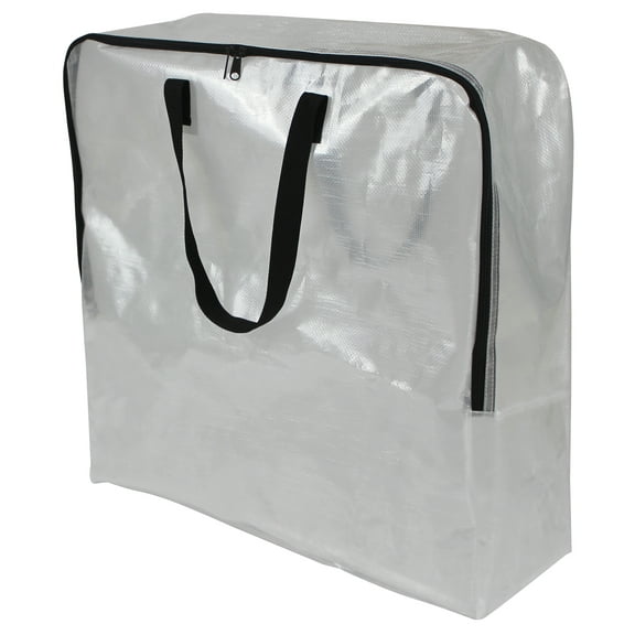 Mainstays Clear 24 Gallon Heavy Duty Slim Storage and Moving Bag with Zipper Closure and Dual Carry Handles