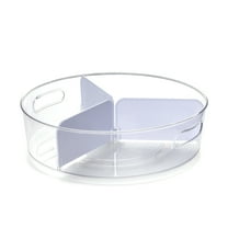 Mainstays Clear Lazy Susan Turntable with Removable Dividers