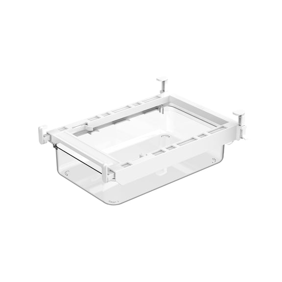 Mainstays Clear Under-Shelf Drawer Organizer, Pull-Out Storage Box for Refrigerator or Cabinet