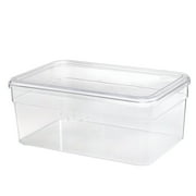 Mainstays Clear Glossy Plastic Small Closet Storage Shoe Organizer Shoe Box with Lid for Shoe Storage