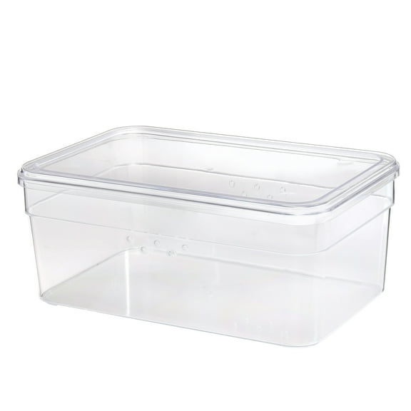 Mainstays Closet Organizer Clear Plastic Glossy Finish Shoe Box with Lid,  One Pair Size- Small Size