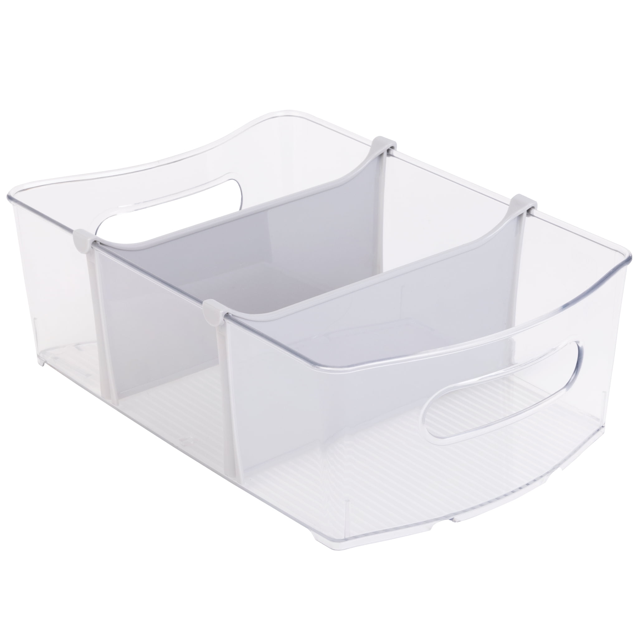 Stackable Storage Bins Dividers with Removable Partition Board for Shelves  Countertops Laundry Room 8 Grid 
