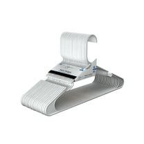 Mainstays Plastic Clothes Hangers, White, 18-Count, Durable for Everyday Use