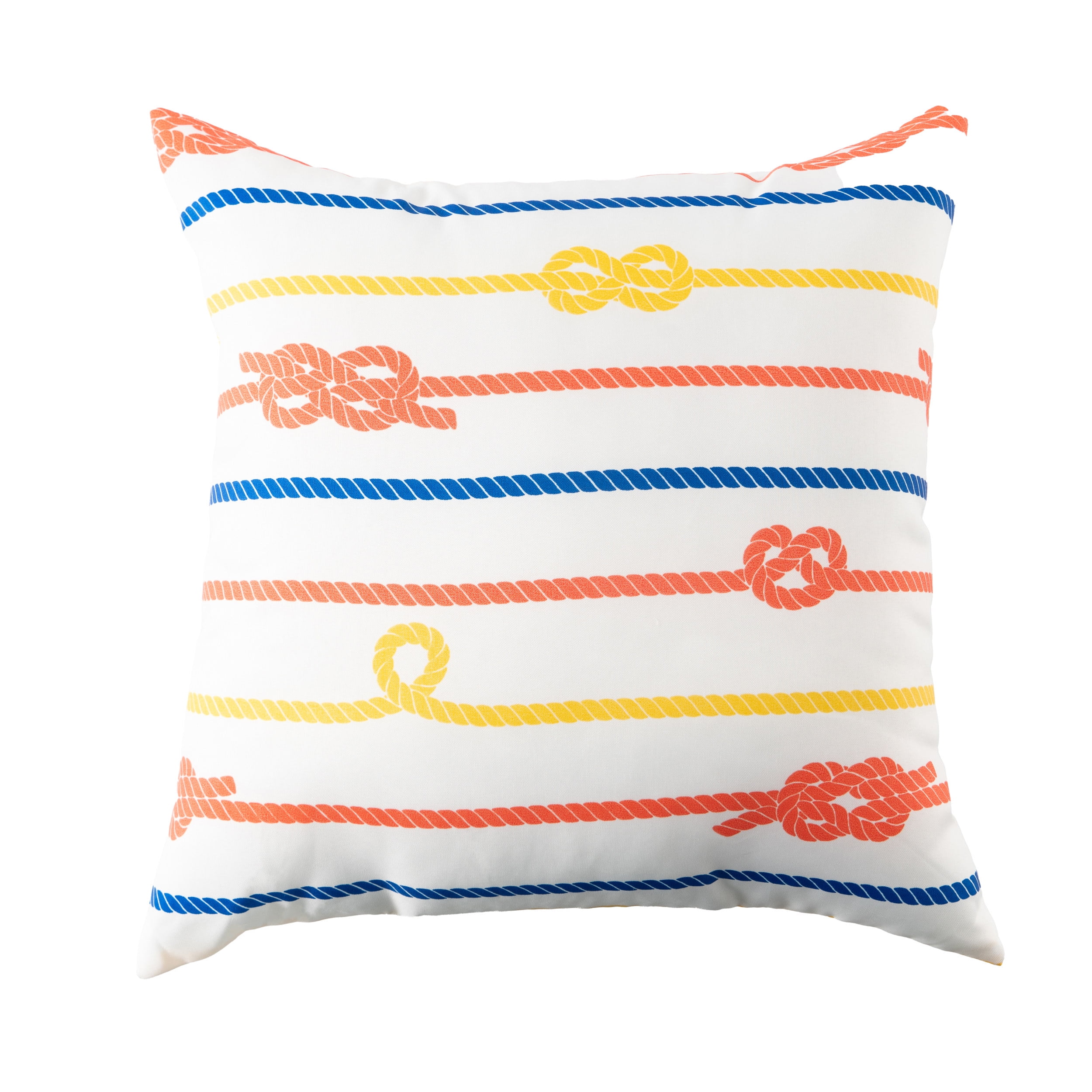 Mainstays Coastal Knots Reversible Outdoor Throw Pillow 16 Inch Multicolour Novelty