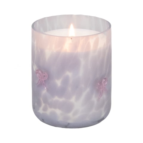 Mainstays 1-Wick Art Glass Scented Jar Candle, Coastal Lavender, 8.5 oz.