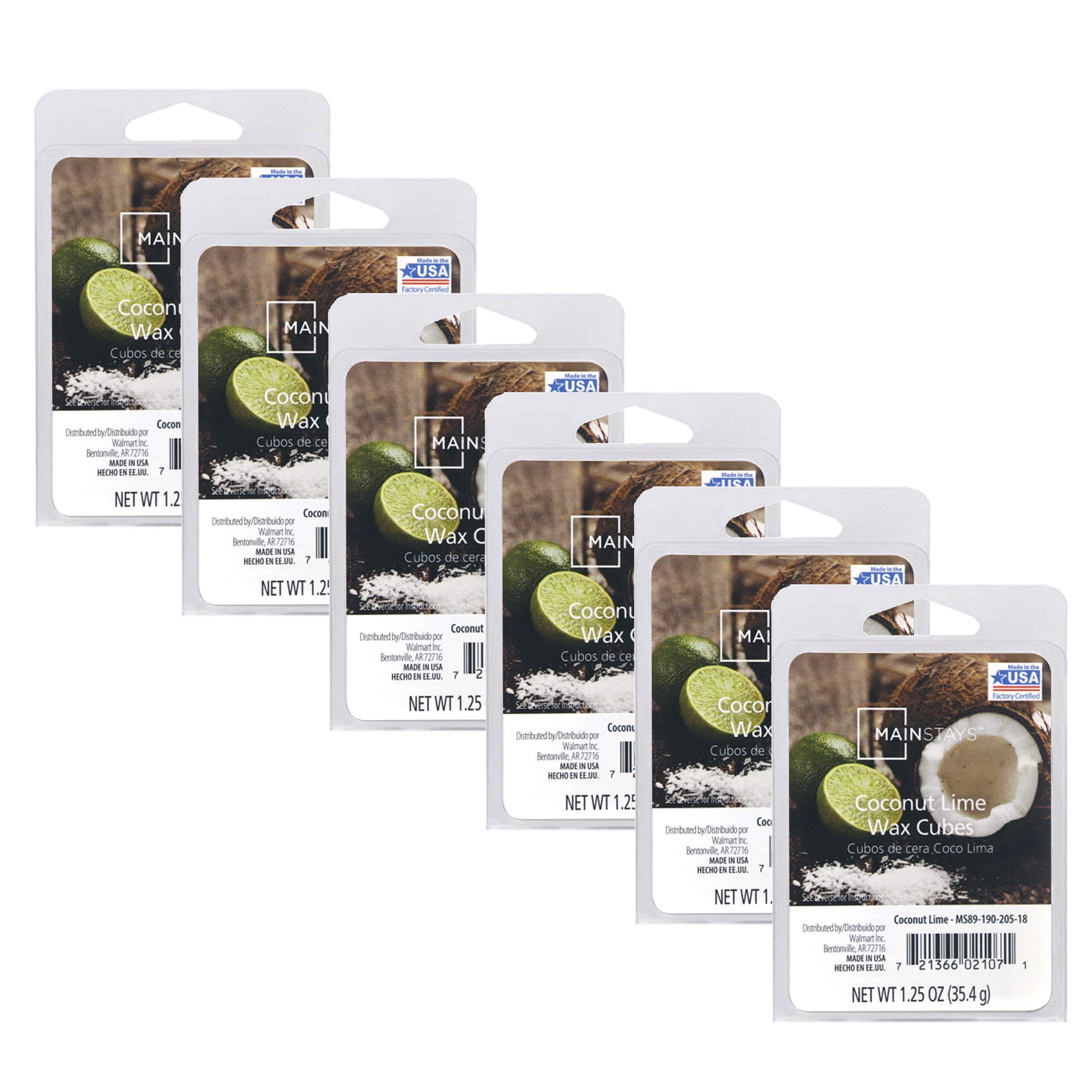 Mainstays Coconut Lime Wax Melt, 1.25 Oz, 6 Pack