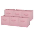 thumbnail image 1 of Mainstays Collapsible Cube Fabric Storage Bins (10.5" x 10.5"), 6 Pack, Pink Puff, 1 of 6