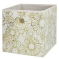 Mainstays Collapsible Fabric Cube Storage Bin (10.5" x 10.5"), Gold