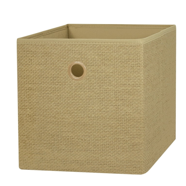 Simplify Collapsible Storage Cube in Faux Jute - Walmart.com