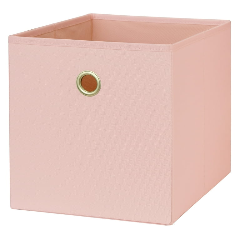 Mainstays Collapsible Fabric Cube Storage Bin Pearl Blush Walmart