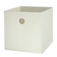 Mainstays Collapsible Fabric Cube Storage Bin (10.5" x 10.5"), Vanilla