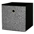 thumbnail interactive-video image 1 of Mainstays Collapsible Fabric Cube Storage Bin, Black & White Boucle, 1 of 8