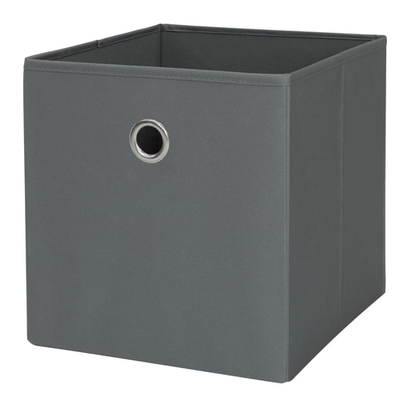 Mainstays Collapsible Fabric Cube Storage Bin, Soothing Grey