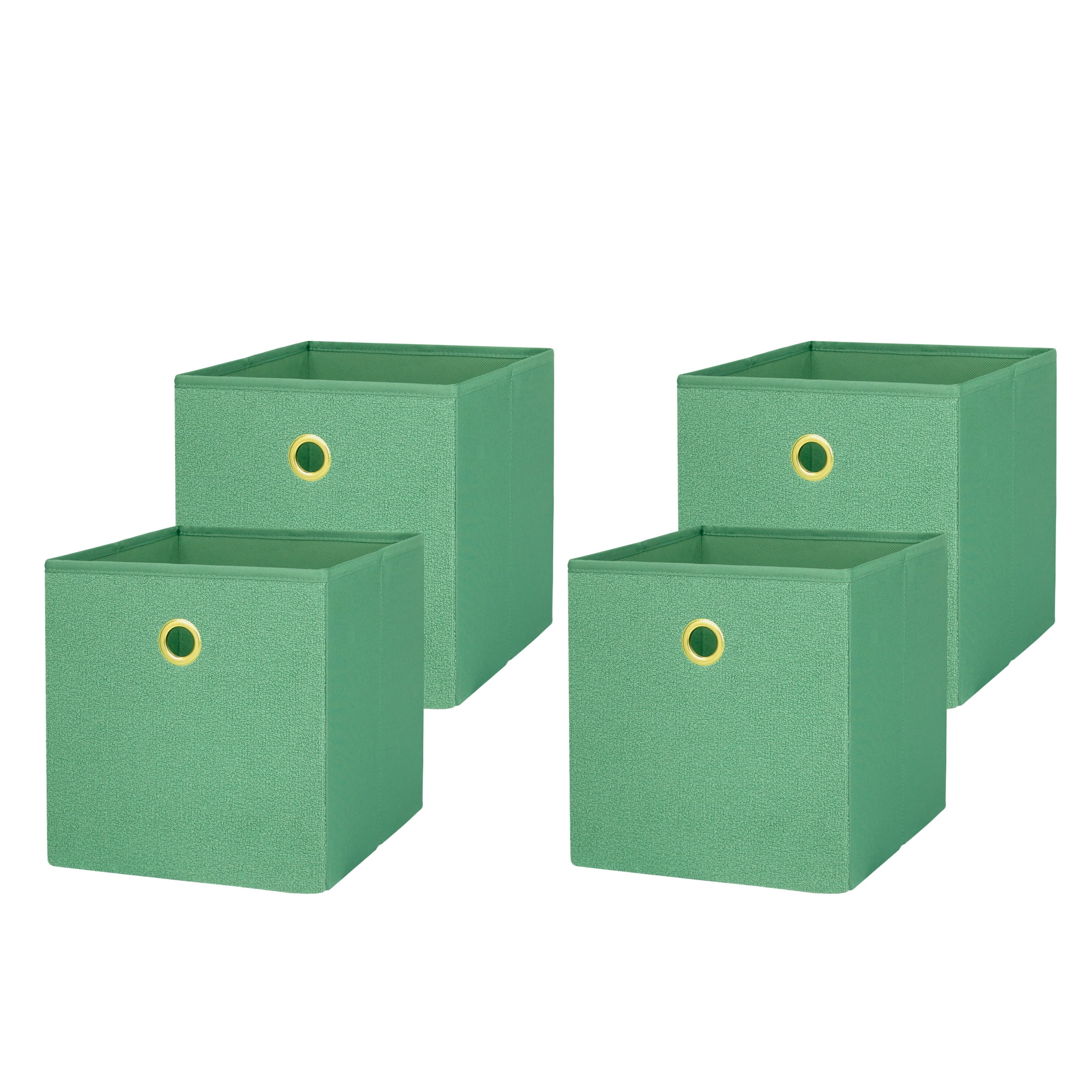 Mainstays Collapsible Fabric Cube Storage Bins (10.5" x 10.5"), 4 Pack