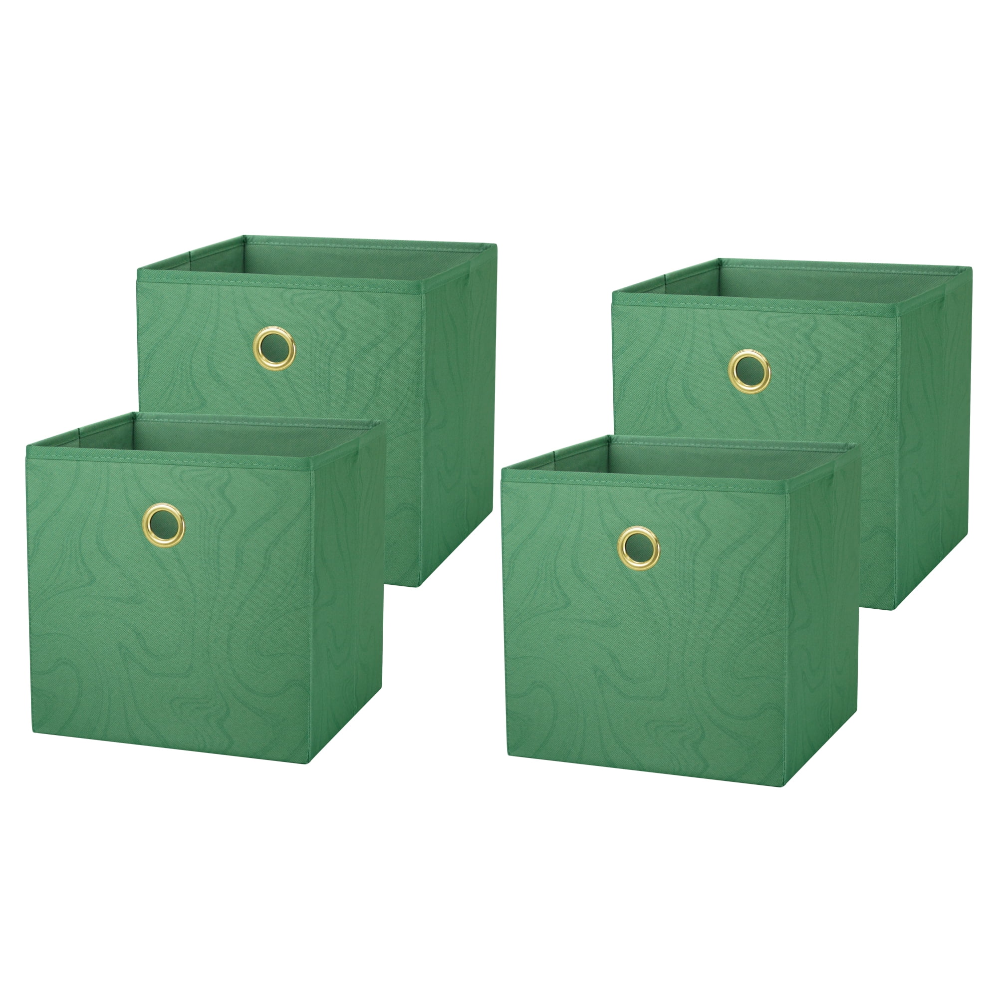 Mainstays Collapsible Fabric Cube Storage Bins (10.5" x 10.5"), 4 Pack