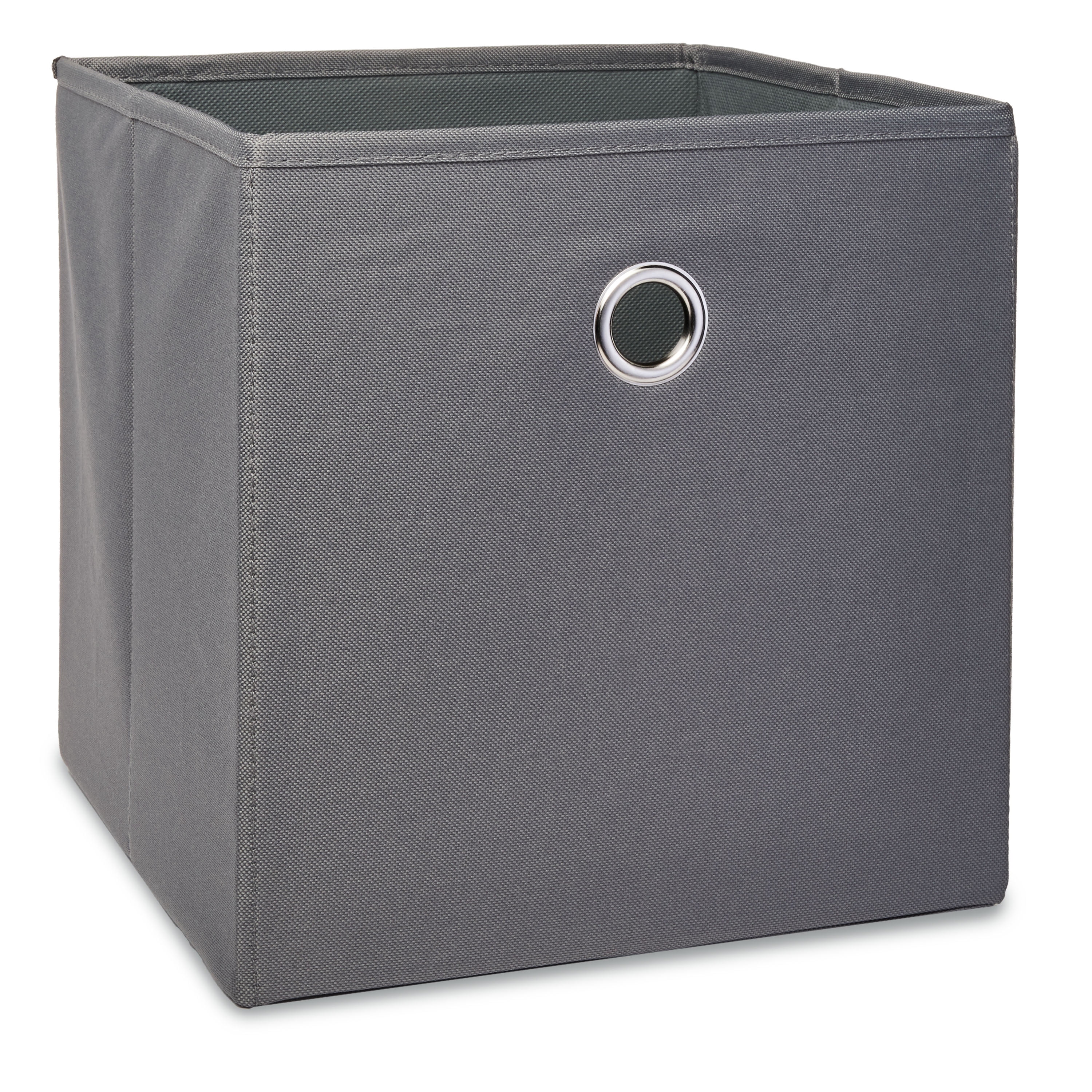 Mainstays Collapsible Fabric Cube Storage Bins (10.5" x 10.5"), 4 Pack